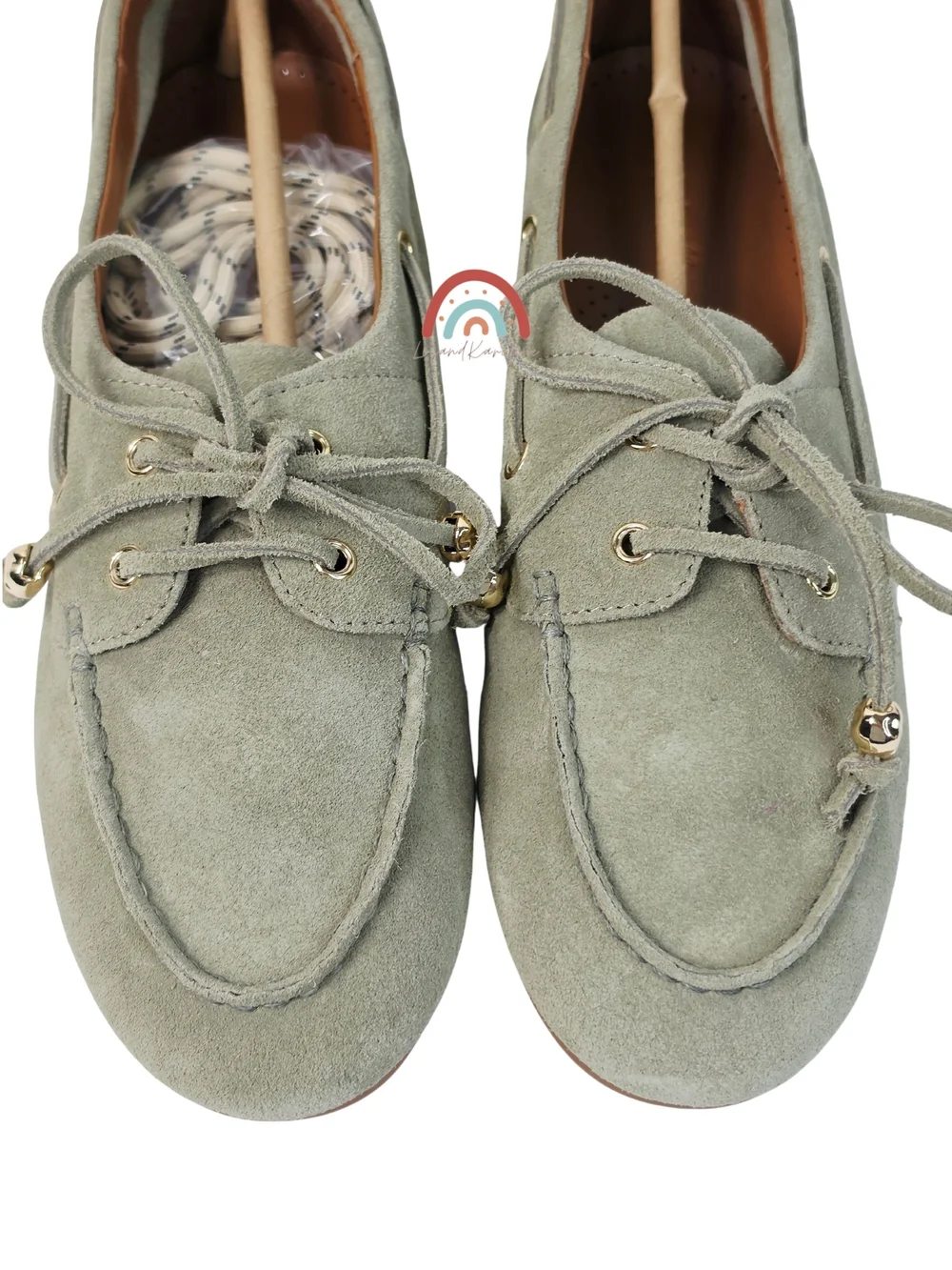 New! Madewell The Jamie Boat Shoe in Leather Suede Pale Fatigue 9 - Picture 9 of 15